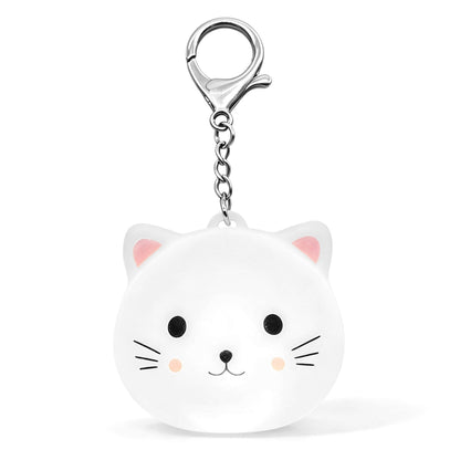 Cute Cat LED Purse Light Keychain, USB‑C Rechargeable Auto Sensor & Touch Control Bag Charm, Mini Night Light for Handbag, Backpack Accessories Gift for Women Girls